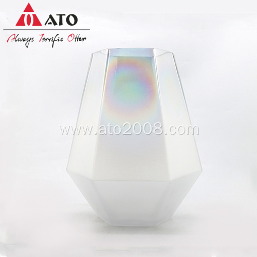 Plating Multi Color Glass Vase